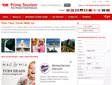 Tablet Screenshot of primetourism.com